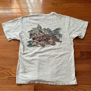 1990s Crocodile Everglades City, Florida Single Stitch Pocket Tee Size Large